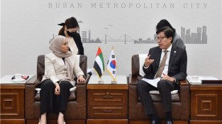 박형준 시장, 아랍에미리트 개발·미래특임장관 만나 신기술 분야 교류·협력 증진 논의
