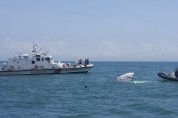 부산해경, 동백섬 인근해상 전복된 딩기요트객 2명 구조